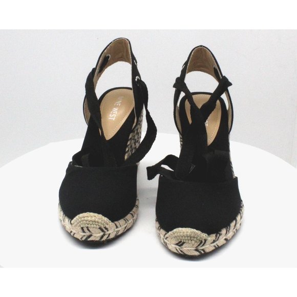Nine West Women's Friend Tie-Up Espadrille Wedges - Picture 6 of 8